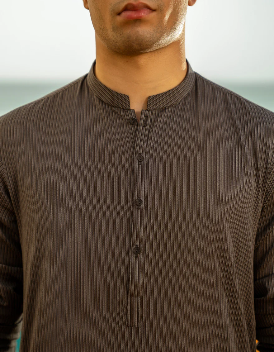 GREY COTTON KURTA | JTK-A-39230/S25/DME3187-PN - Image 3