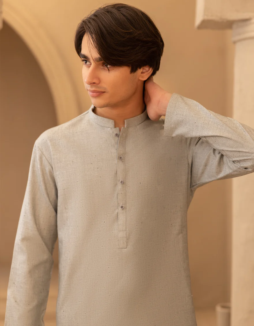 MINT GREEN BLENDED KURTA | JTK-A-39476/S25/JJ9573-PN - Image 2