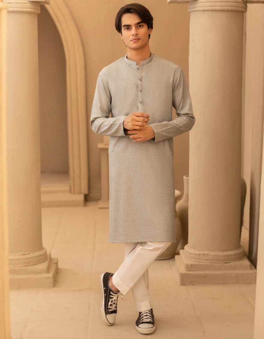 MINT GREEN BLENDED KURTA | JTK-A-39476/S25/JJ9573-PN - Image 4