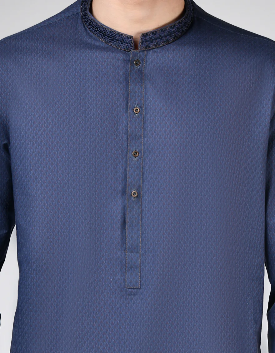 DARK PURPLE COTTON KURTA | JTK-A-46523/S24/JJ9552-SF - Image 3