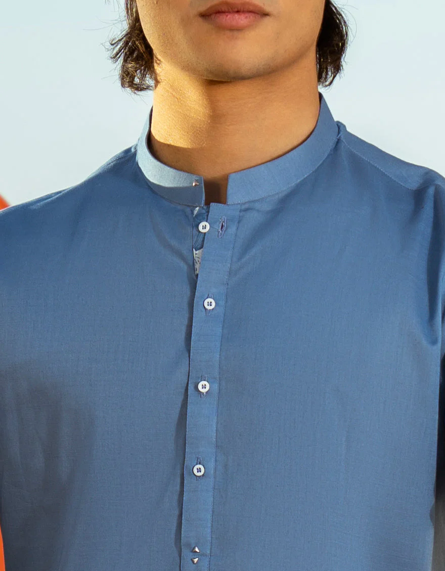 LIGHT BLUE COTTON KURTA | JTK-A-46540/S25/JJ9373-CL - Image 3