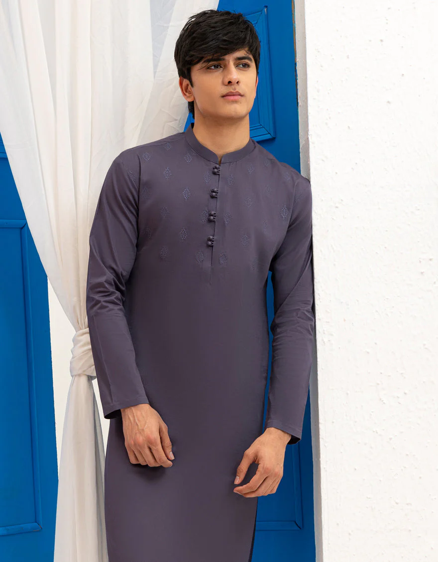 GREY COTTON KURTA | JTK-A-50123/S25/JJ95 - Image 3