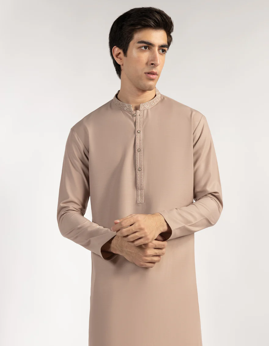 TEA PINK BLENDED KURTA | JTK-A-50307/S25/JJ9346-SF - Image 2