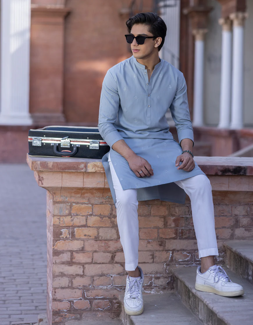 PALE BLENDED KURTA | JTK-A-US-34322/S23/JJ8717-SF - Image 3