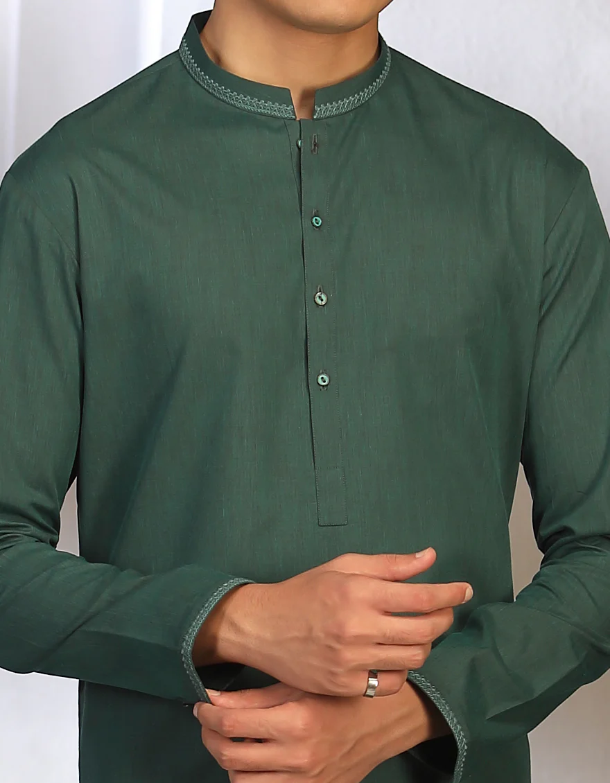 LEAF GREEN KURTA | JTK-A-US-46044/S23/JJ8214-SF - Image 3