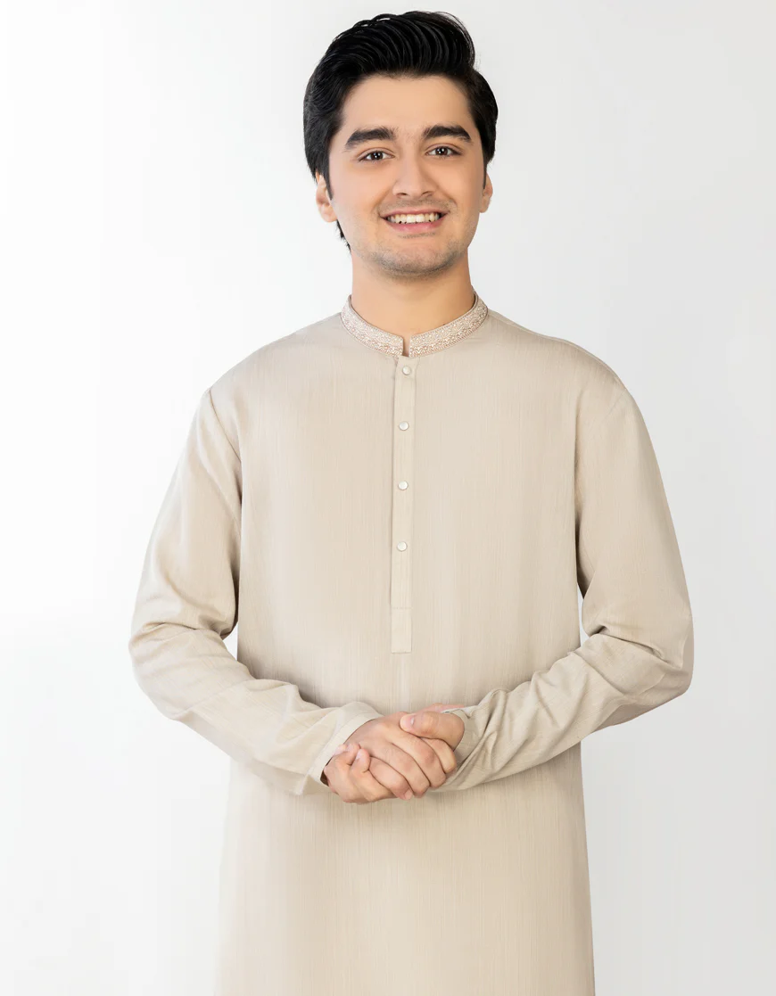 FAWN BLENDED KURTA | JTK-A-US-46135/S23/JJ8719-SF - Image 3