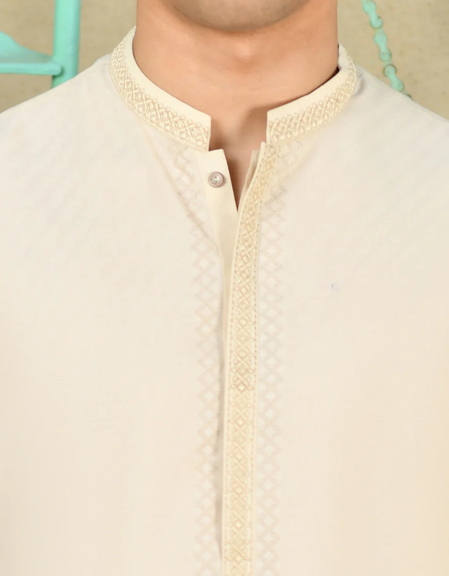 BROWN BLENDED KURTA | JTK-S-46236/S24/JJ87 - Image 2