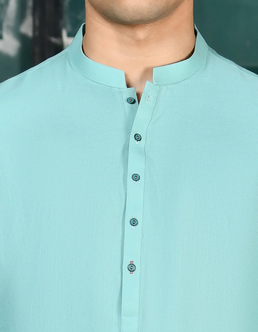 LIGHT GREEN COTTON KURTA | JTK-S-46251/S24/DME3238-PN - Image 2