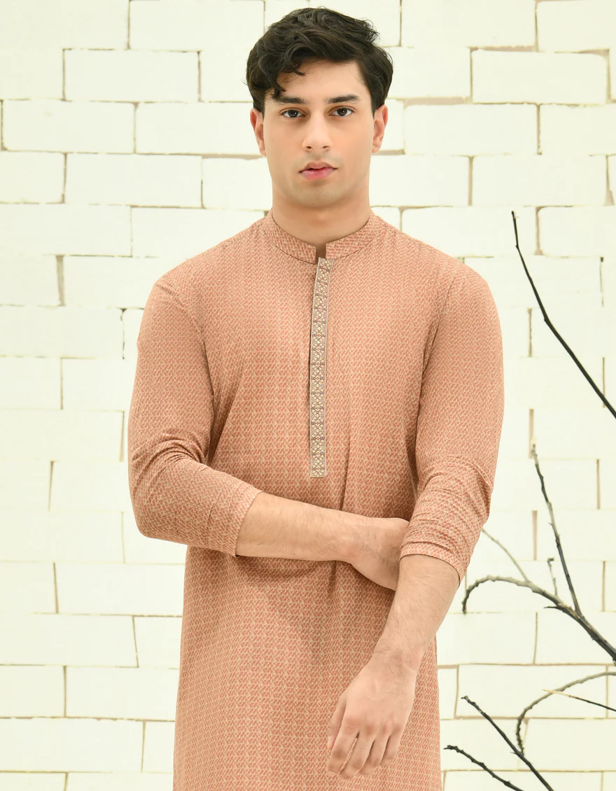 ORANGE COTTON KURTA | JTK-S-46310/S24/JJ9212-SF - Image 2