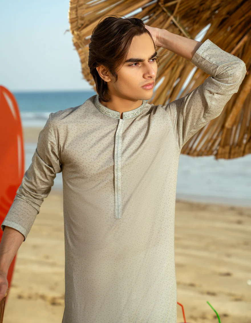 LIGHT GREEN COTTON KURTA | JTK-S-50046/S25/JJ97 - Image 2