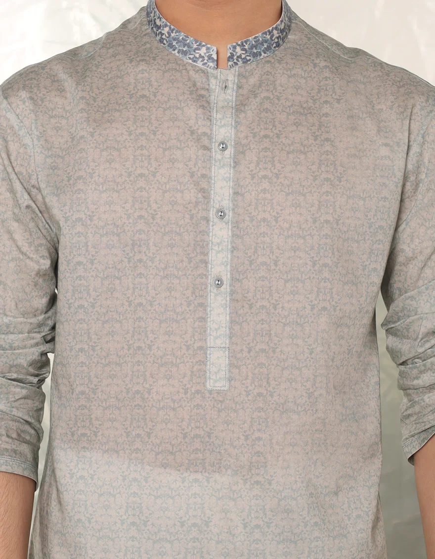 GREEN COTTON KURTA | JTK-S-90444/S24/JJ9212-SF - Image 3