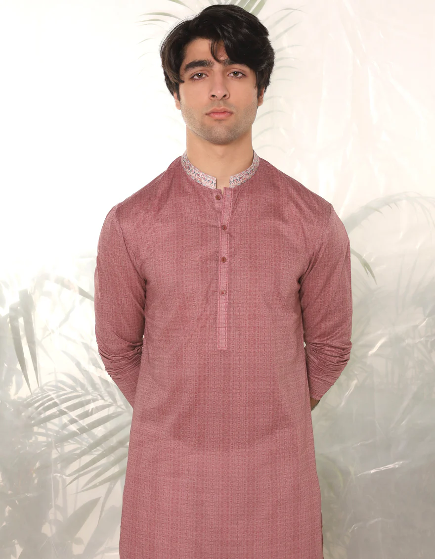 PINK COTTON KURTA | JTK-S-90458/S24/JJ9212-SF - Image 2