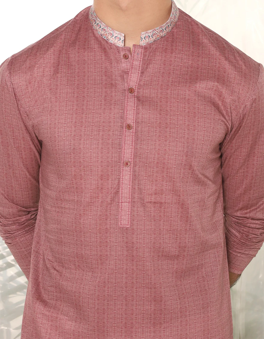 PINK COTTON KURTA | JTK-S-90458/S24/JJ9212-SF - Image 3