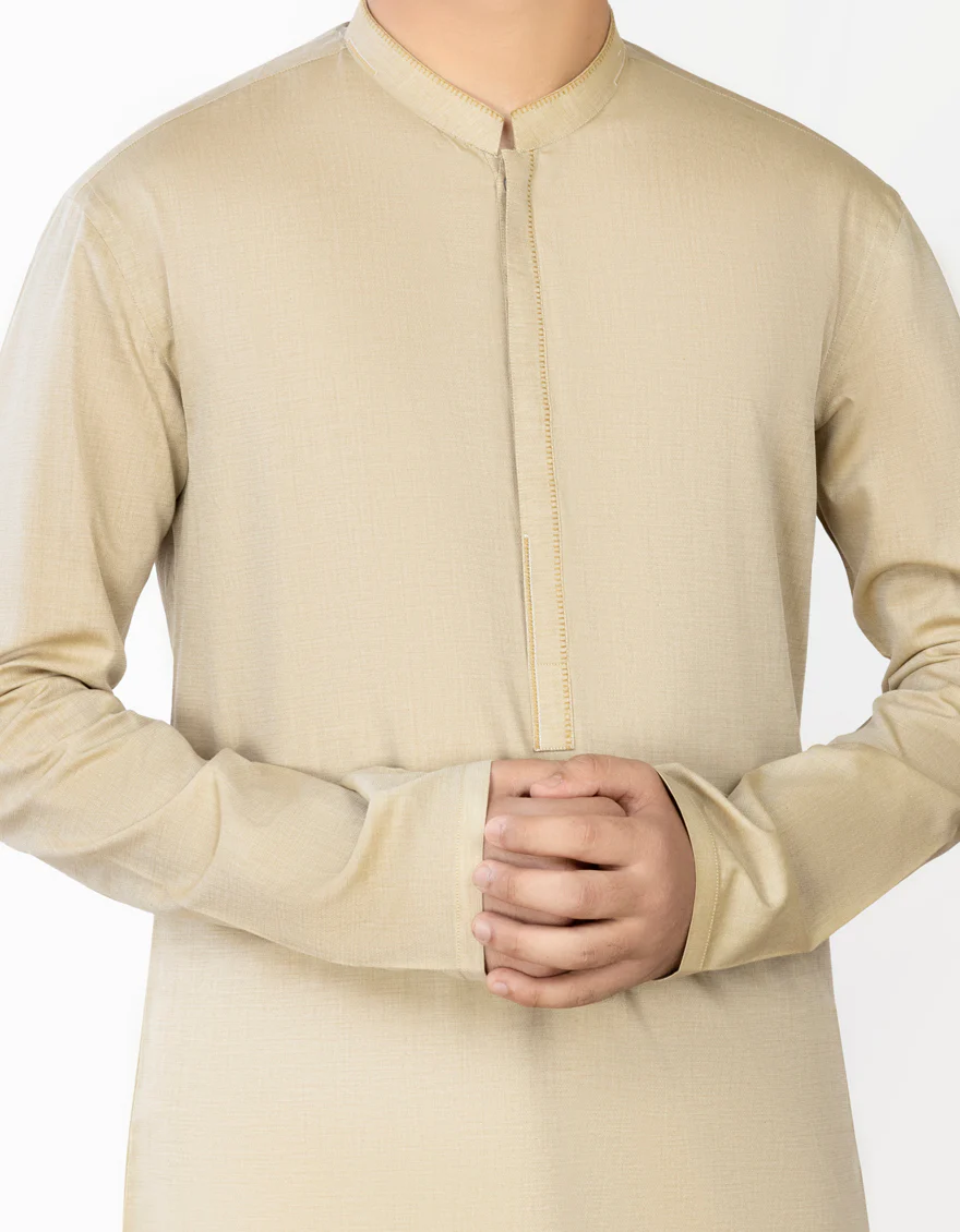 BEIGE COTTON KURTA | JTK-S-US-34314/S23/JJ8345-CL - Image 2
