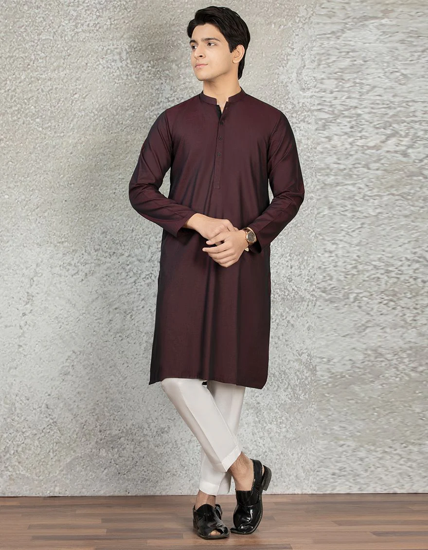 MAROON KURTA | JTK-S-US-35884/S22/JJ8147-PN