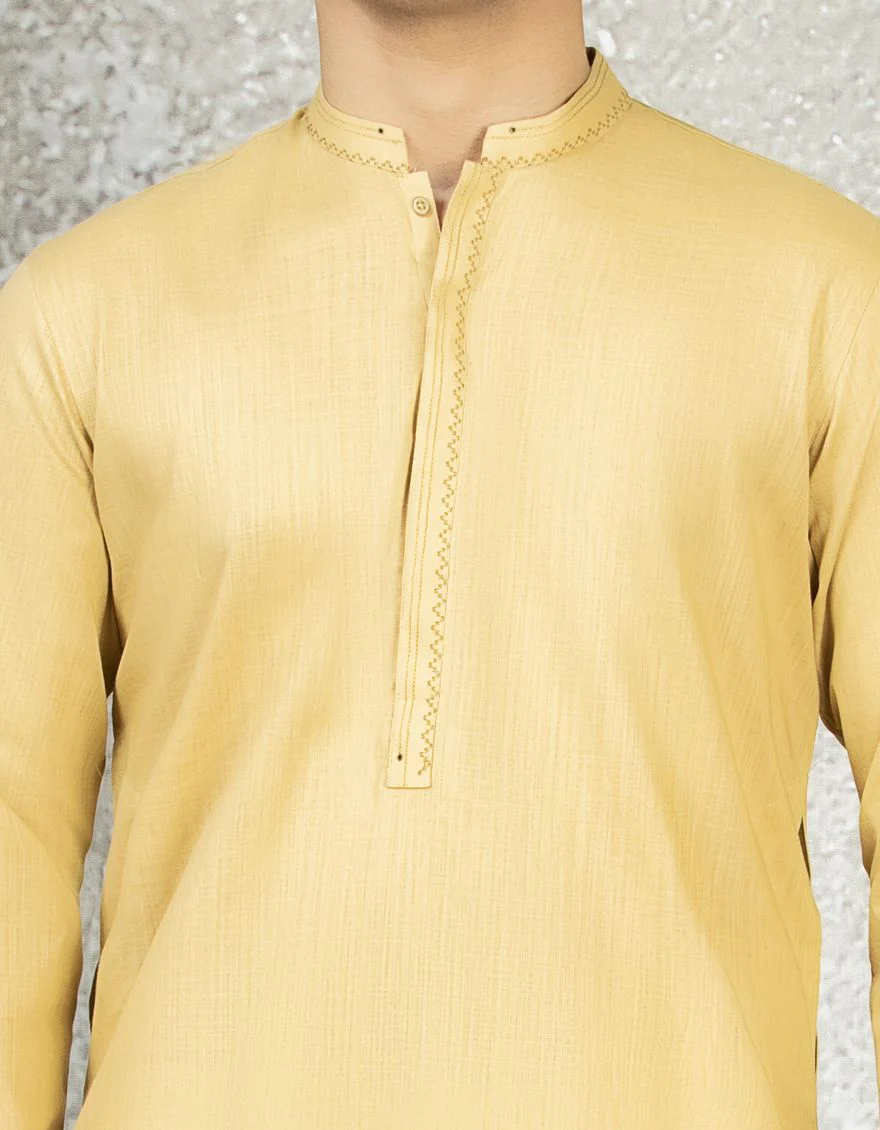DULL GOLD COTTON KURTA | JTK-S-US-35887/S22/JJ7611-CL - Image 2