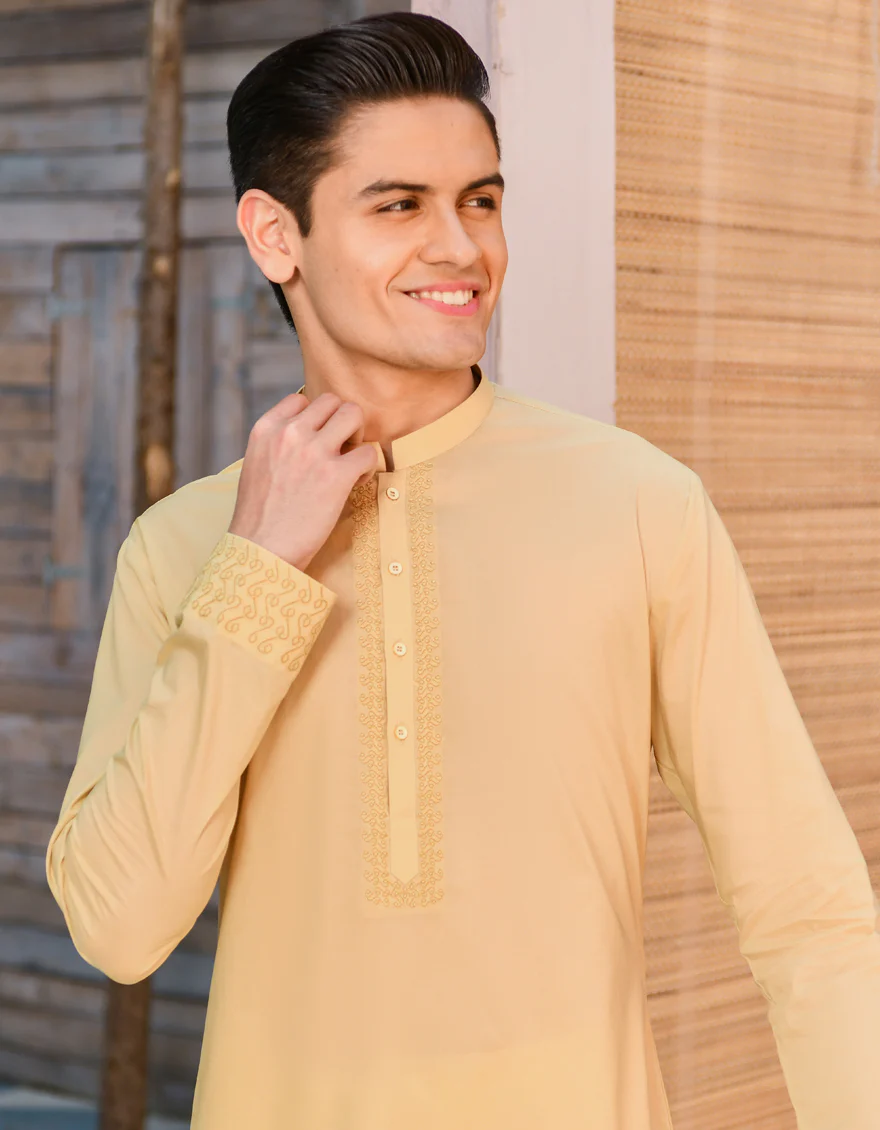 FAWN COTTON KURTA | JTK-S-US-35914/S22/JJ7546-SF - Image 2