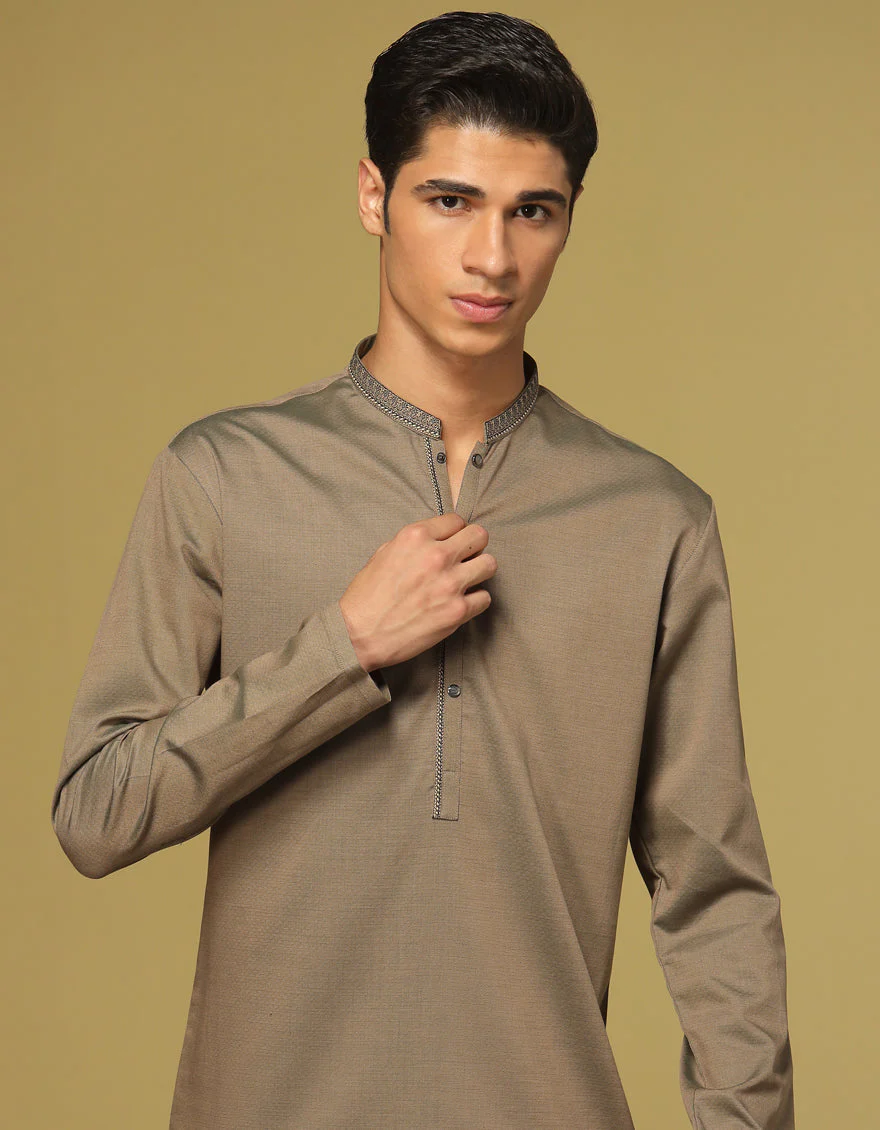 GREEN COTTON KURTA | JTK-S-US-35968/S22/JJ8148-CL - Image 3