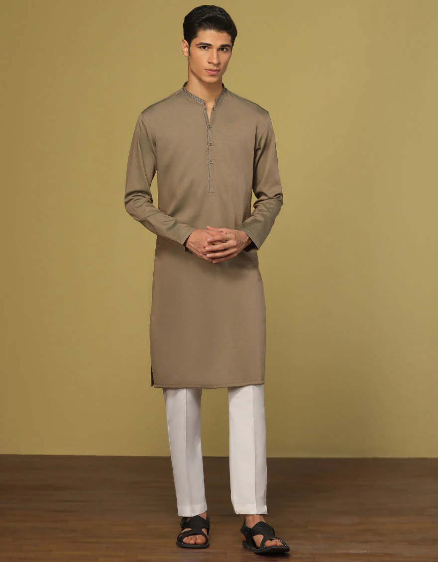 GREEN COTTON KURTA | JTK-S-US-35968/S22/JJ8148-CL - Image 4