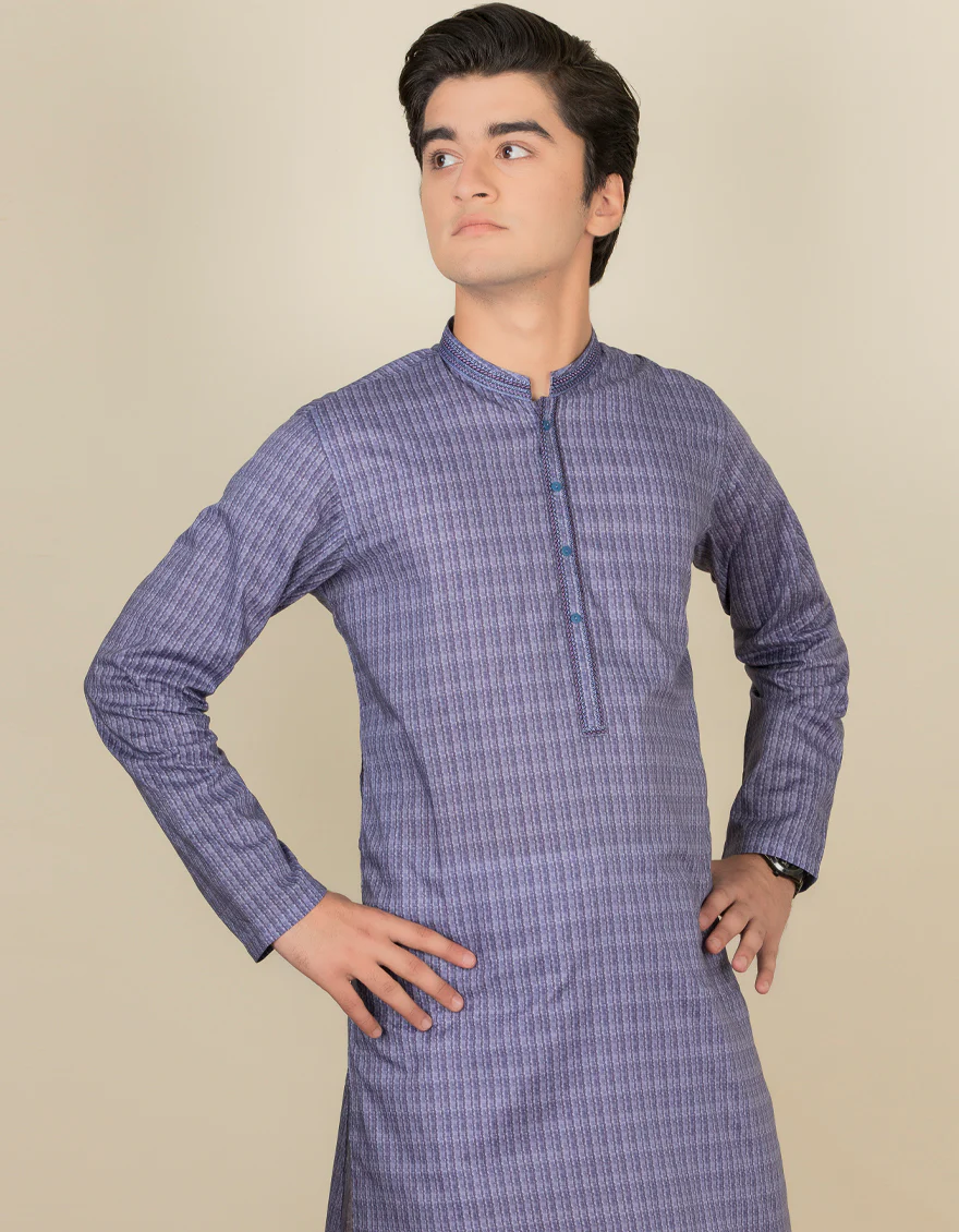 INDIGO KURTA | JTK-S-US-38472/S22/JJ7546-SF - Image 2