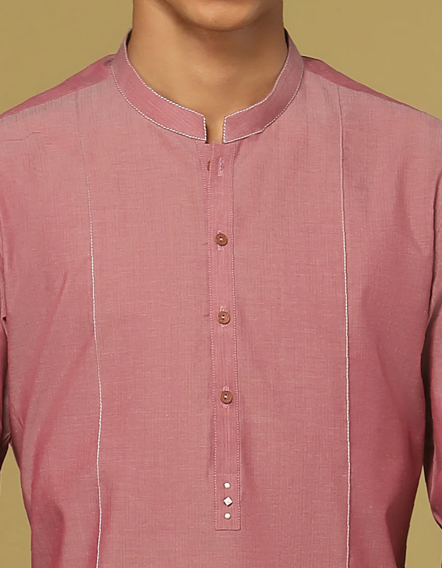 PINK BLENDED KURTA | JTK-S-US-38523/S22/JJ7637-CL - Image 2
