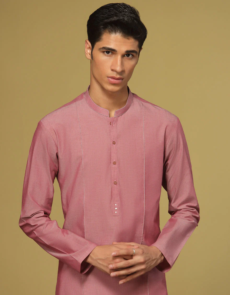 PINK BLENDED KURTA | JTK-S-US-38523/S22/JJ7637-CL - Image 3