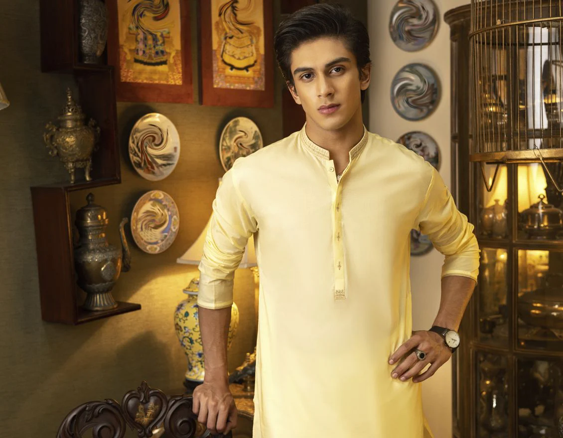 PALE YELLOW KURTA | JTK-S-US-39276/S22/JJ7546-SF - Image 4