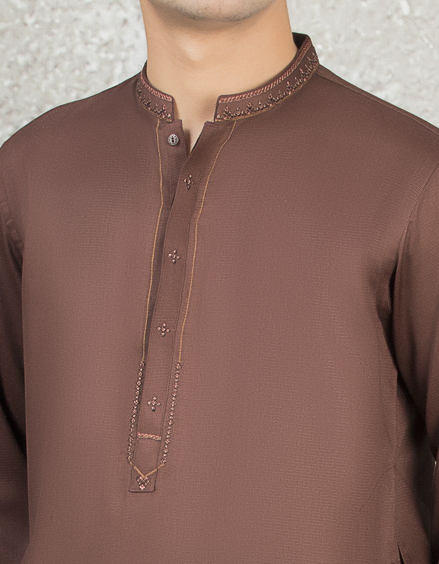 BROWN KURTA | JTK-S-US-39291/S22/JJ8129-CL - Image 2