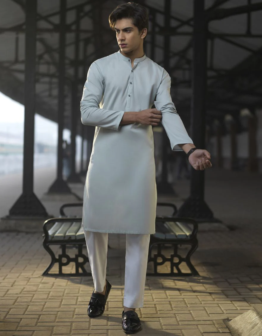 LIGHT GREEN KURTA | JTK-S-US-40215/S22/DMR3175-PN - Image 4