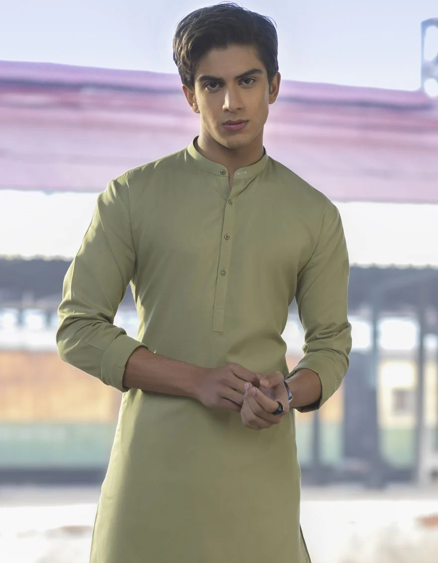 LIGHT GOLD KURTA | JTK-S-US-40237/S22/DMR3176-CL - Image 2