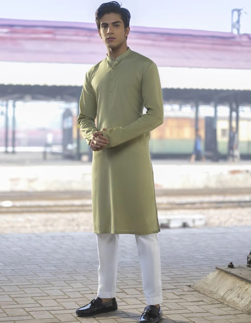LIGHT GOLD KURTA | JTK-S-US-40237/S22/DMR3176-CL - Image 5