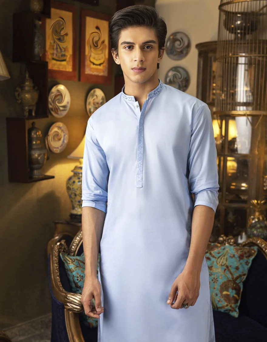 SKY BLUE KURTA | JTK-S-US-41096/S22/JJ7546-SF - Image 2