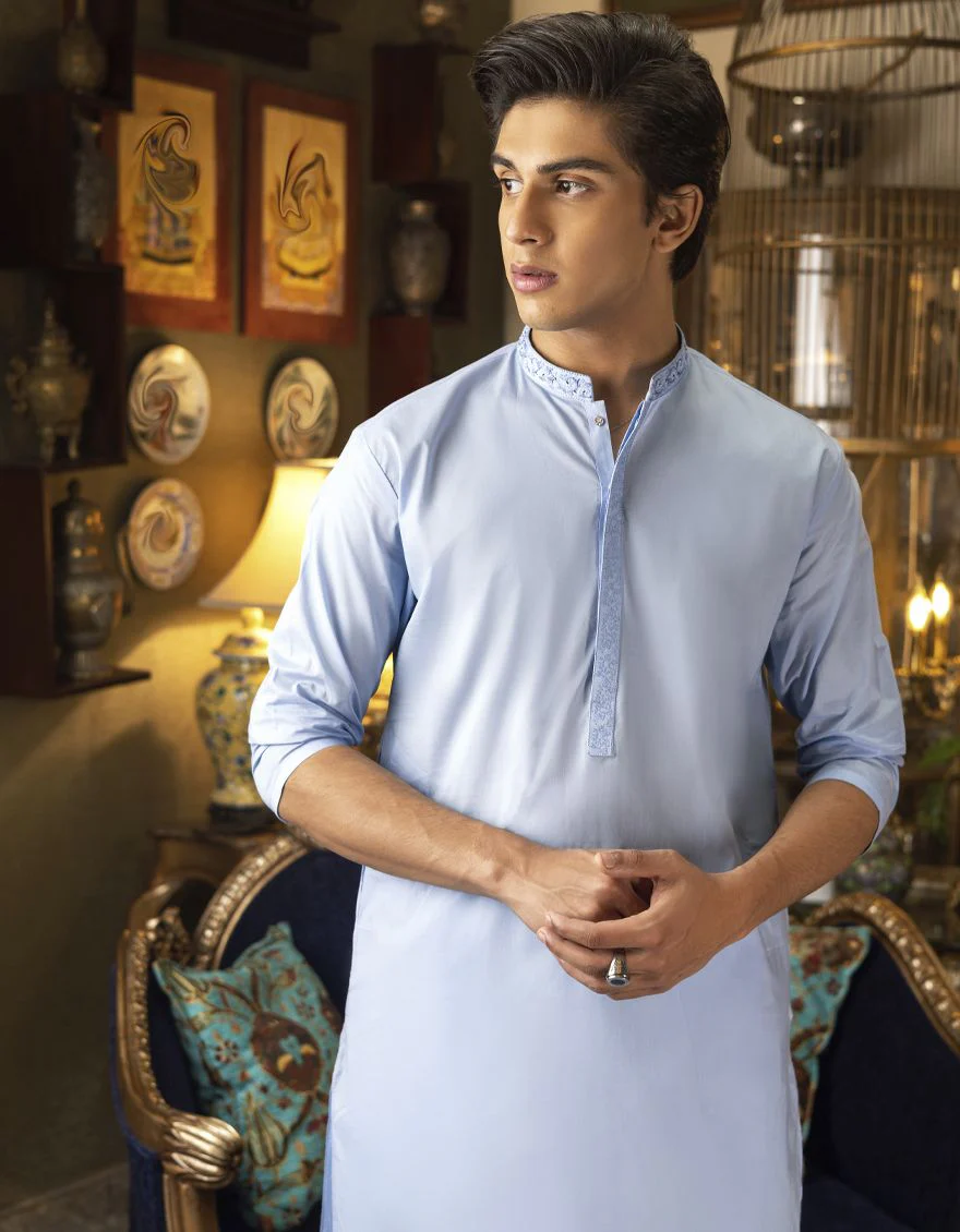 SKY BLUE KURTA | JTK-S-US-41096/S22/JJ7546-SF - Image 3