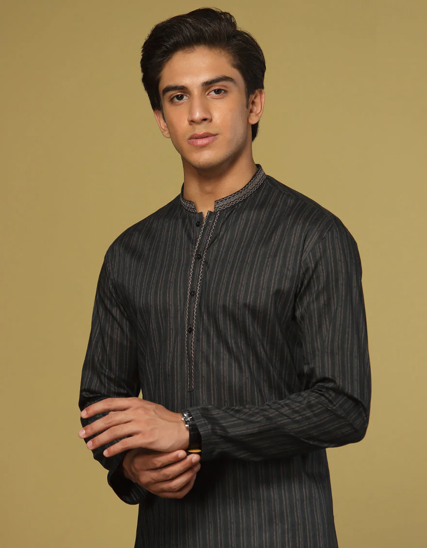DEEP GREEN COTTON KURTA | JTK-S-US-41155/S22/JJ7546-SF - Image 3