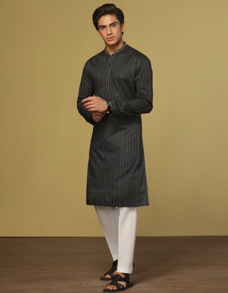 DEEP GREEN COTTON KURTA | JTK-S-US-41155/S22/JJ7546-SF - Image 4