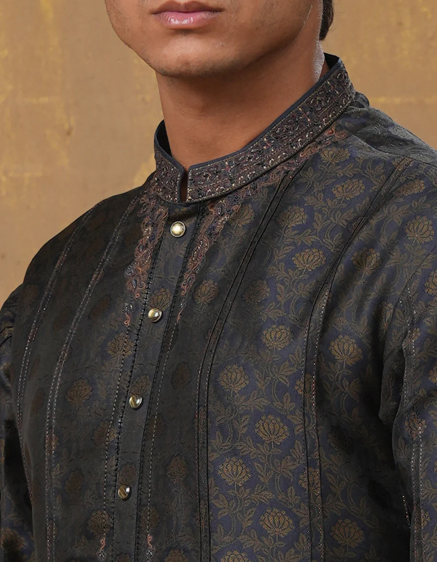 BLUE KURTA | JTK-SP-48140/S24/JJ9183-FL - Image 2