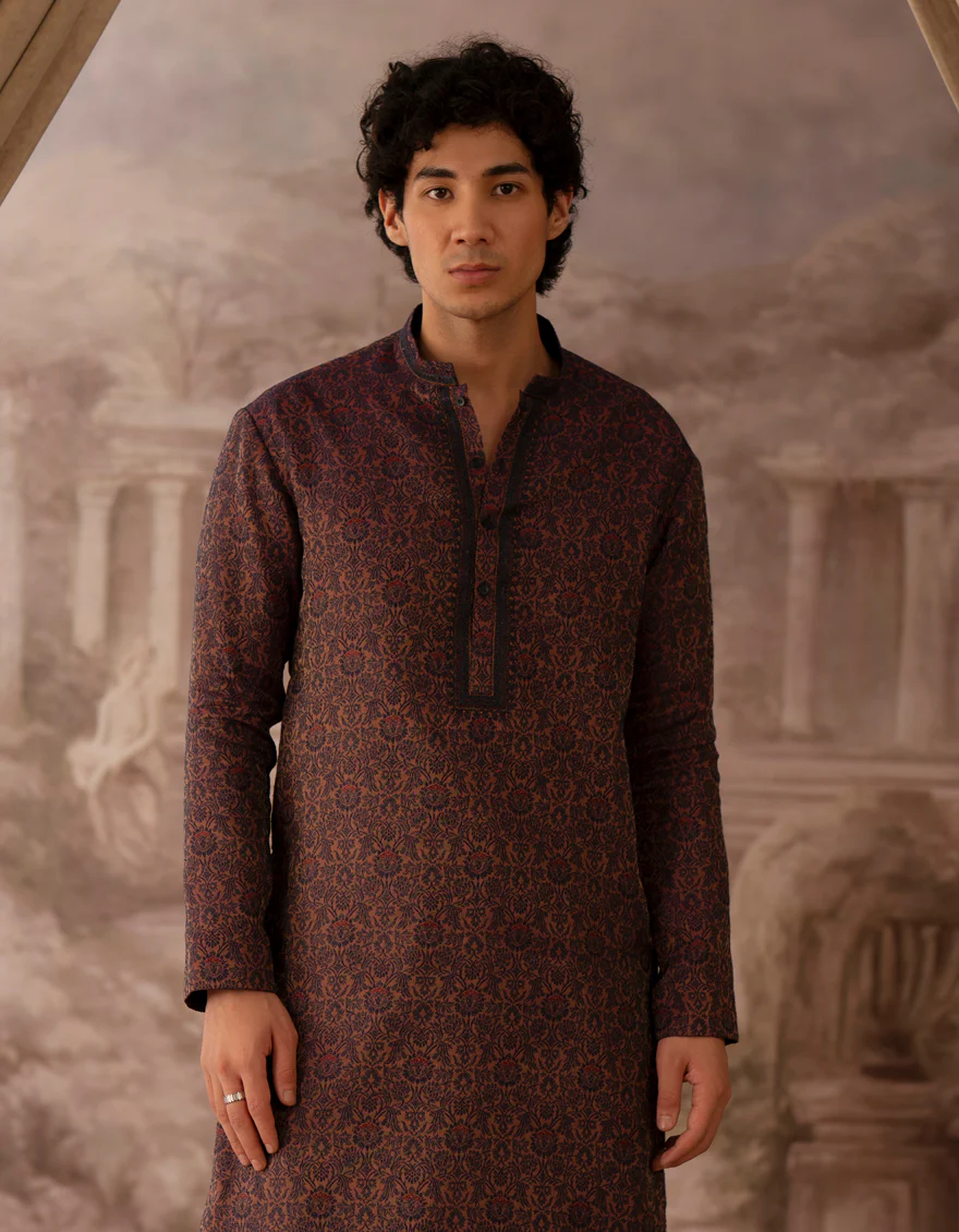 PEACH BLUE BLENDED SPECIAL KURTA | JTK-SP-A-39305/S25/JJ9265-FL - Image 2