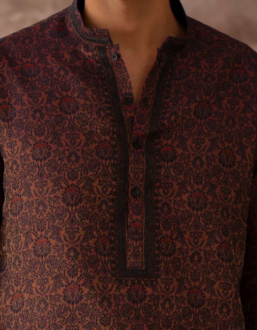 PEACH BLUE BLENDED SPECIAL KURTA | JTK-SP-A-39305/S25/JJ9265-FL - Image 3