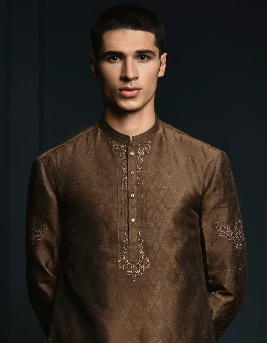 GREEN KURTA | JTK-SP-A-48041/S23/JJ8978-FL - Image 2