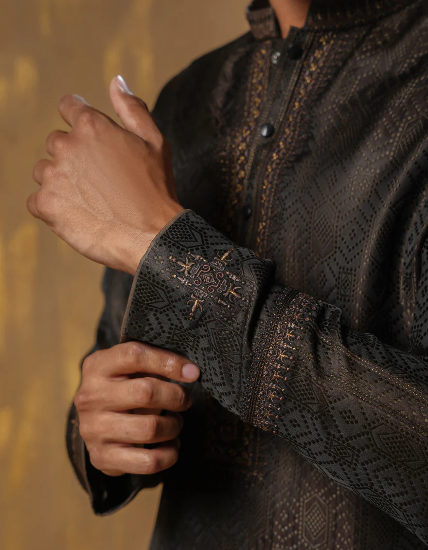 BROWN KURTA | JTK-SP-A-48081/A24/J - Image 3