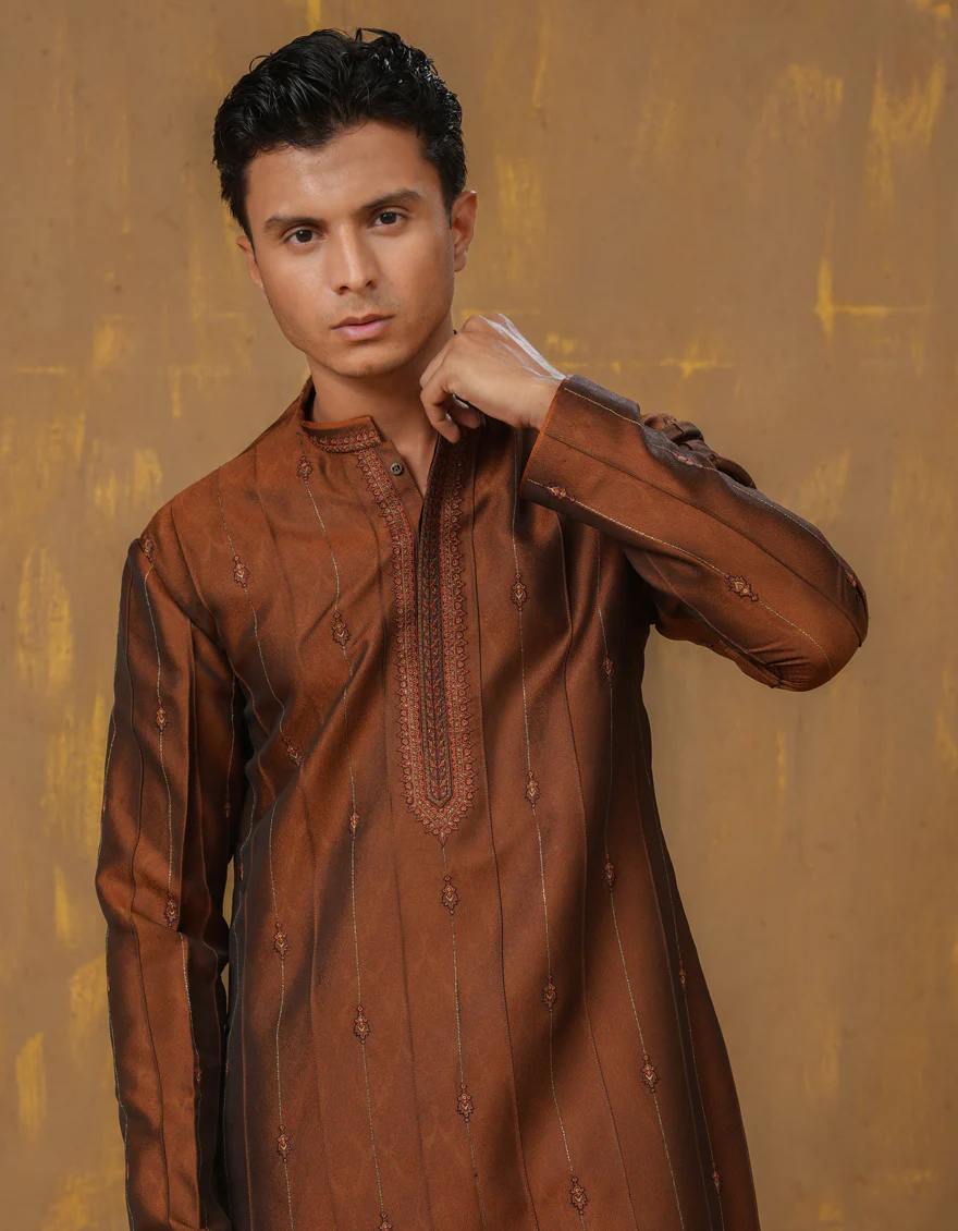 ORANGE KURTA | JTK-SP-A-48109/S24/JJ9178-FL - Image 2