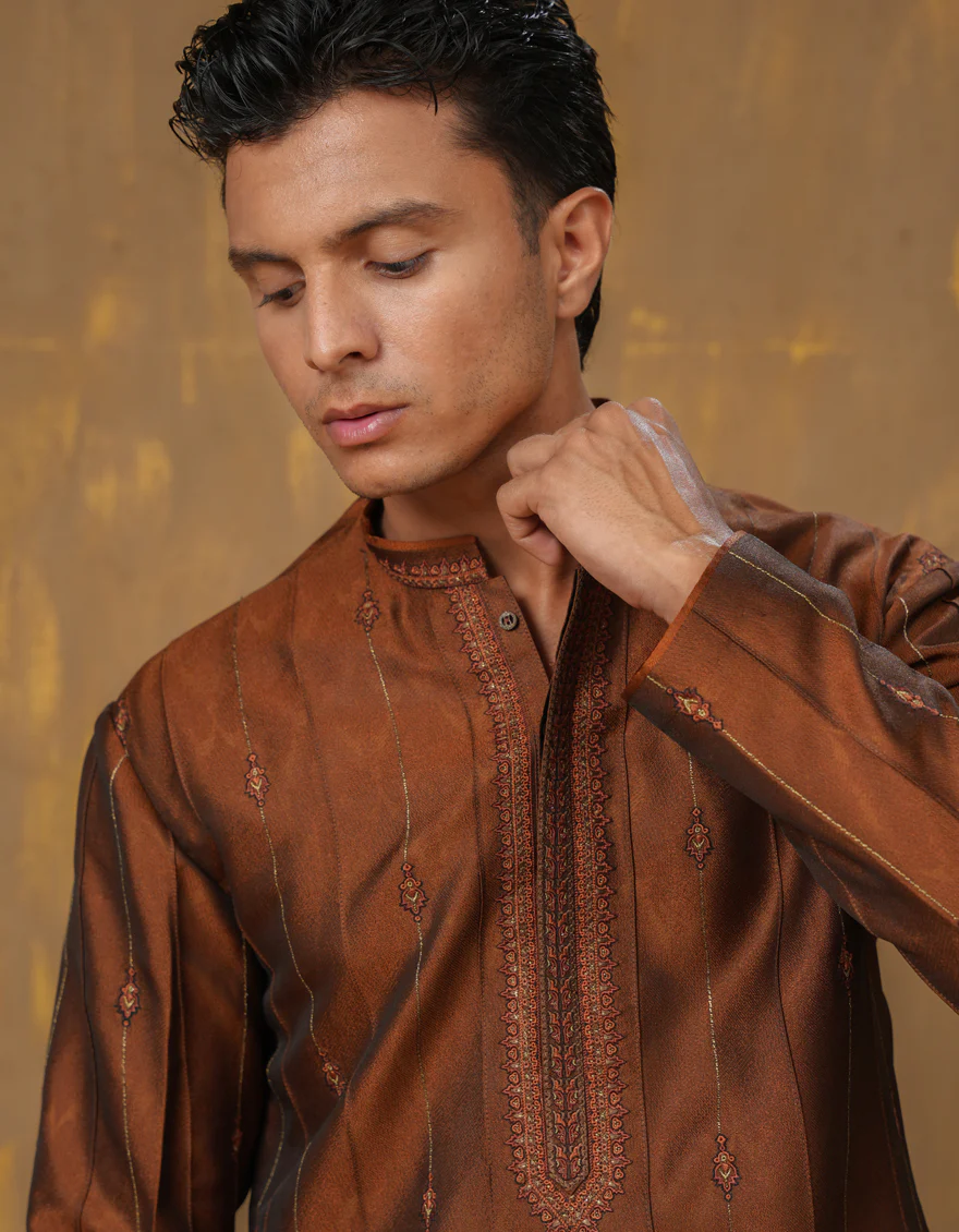 ORANGE KURTA | JTK-SP-A-48109/S24/JJ9178-FL - Image 3