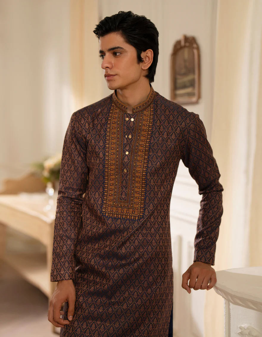 PURPLE BLENDED SPECIAL KURTA | JTK-SP-A-48230/S25/JJ9792-FL - Image 2