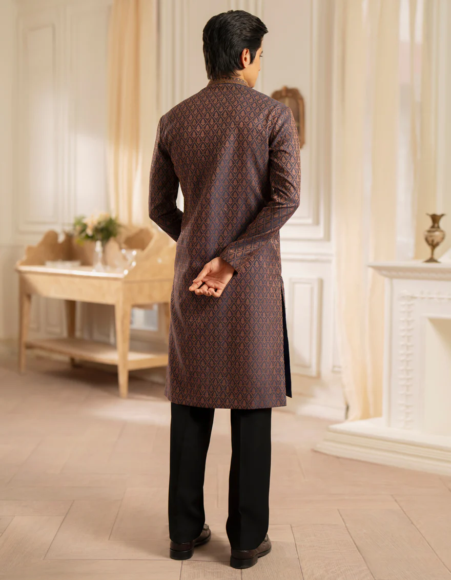 PURPLE BLENDED SPECIAL KURTA | JTK-SP-A-48230/S25/JJ9792-FL - Image 3
