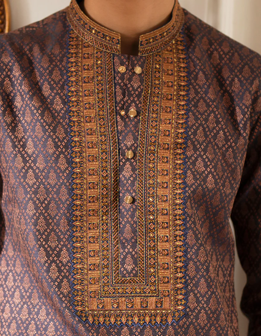 PURPLE BLENDED SPECIAL KURTA | JTK-SP-A-48230/S25/JJ9792-FL - Image 4