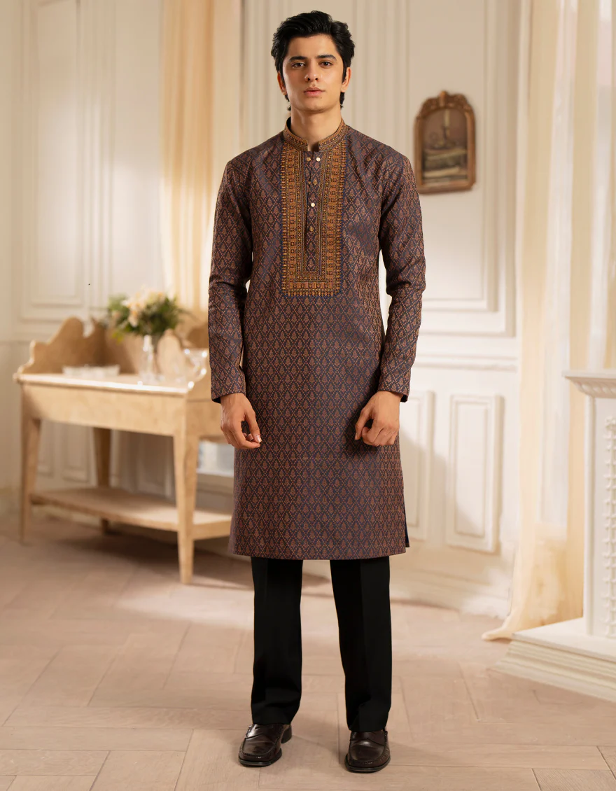 PURPLE BLENDED SPECIAL KURTA | JTK-SP-A-48230/S25/JJ9792-FL - Image 5