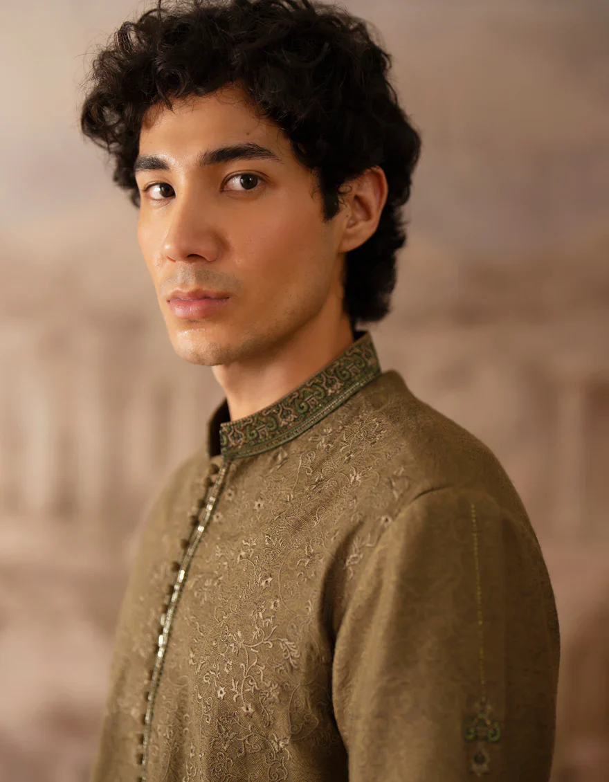 GREEN BLENDED SPECIAL KURTA | JTK-SP-A-48232/S25/JJ9791-FL - Image 3