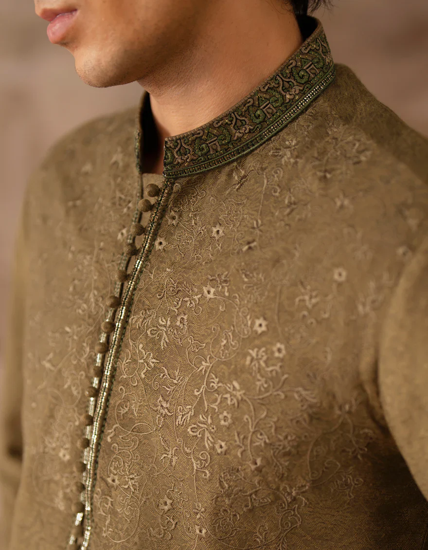 GREEN BLENDED SPECIAL KURTA | JTK-SP-A-48232/S25/JJ9791-FL - Image 4