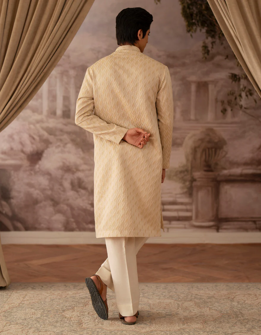 CREAM BLENDED SPECIAL KURTA | JTK-SP-A-50055/S25/JJ9700-FL - Image 3
