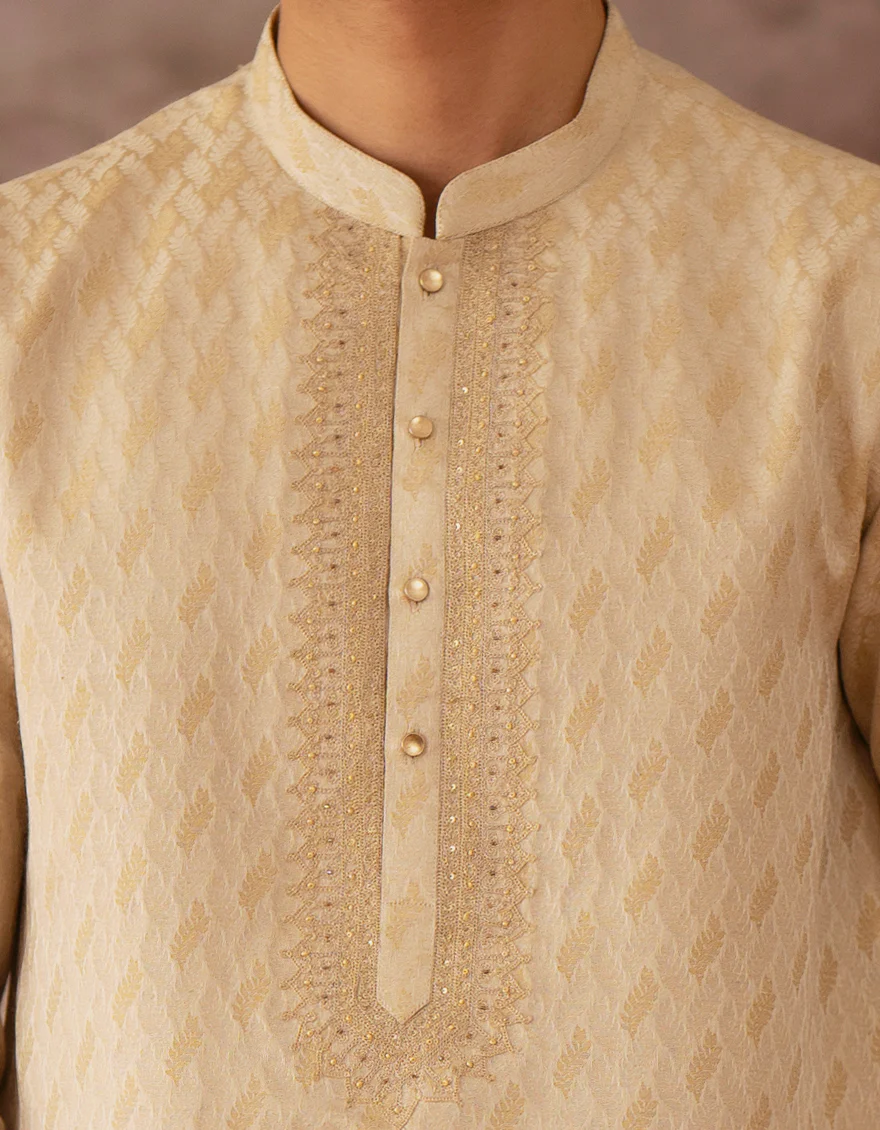 CREAM BLENDED SPECIAL KURTA | JTK-SP-A-50055/S25/JJ9700-FL - Image 4